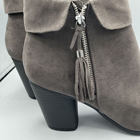 Lauren Conrad Sweet Pea Women's Side Zip Ankle Boots Size 10M Gray Tassel Pulls - Picture 7 of 10